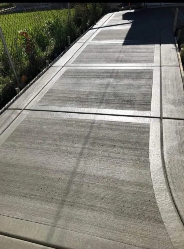 Completed concrete sidewalk project