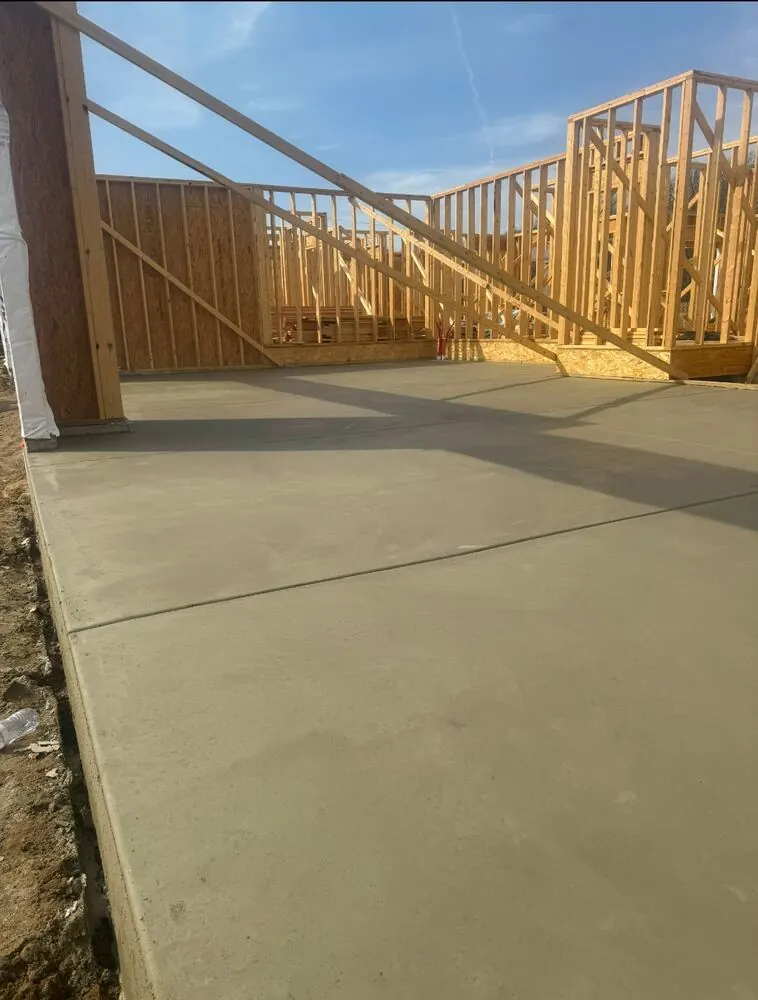 New construction garage slab