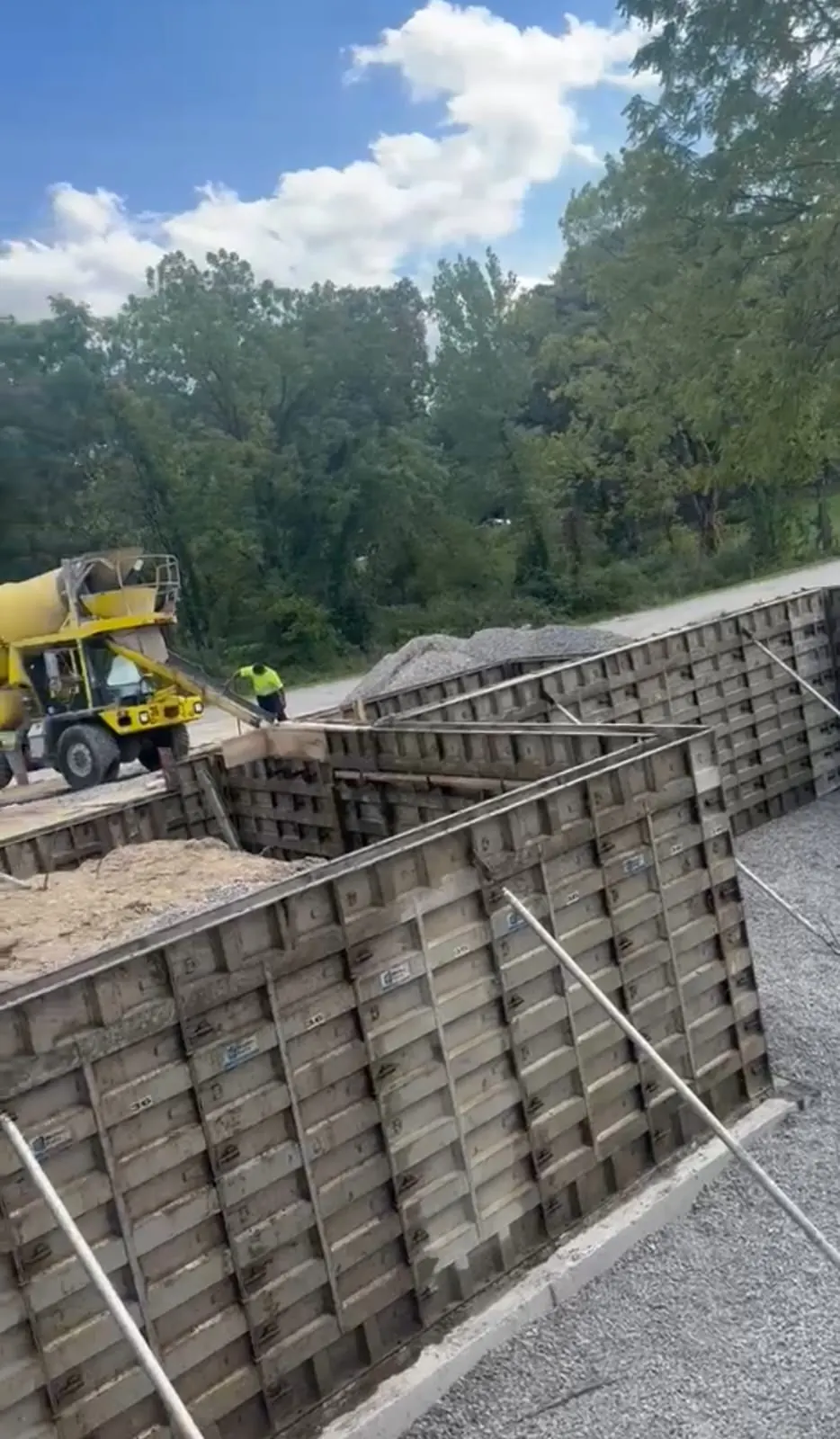 Footings construction project