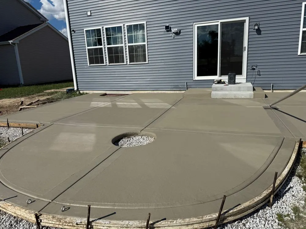 Completed concrete patio project
