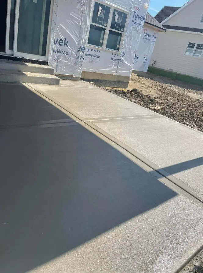 New porch steps and concrete pour