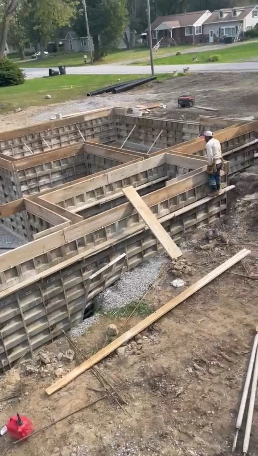 Footings construction project