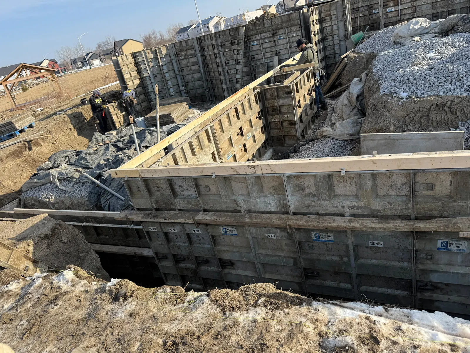 Footings construction project