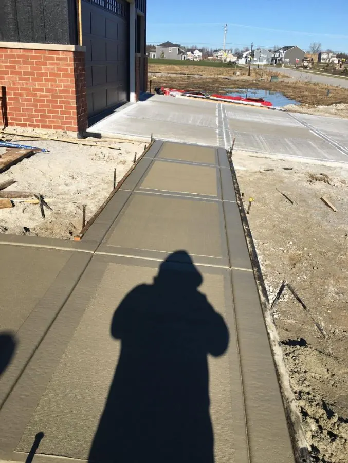 Completed concrete sidewalk project