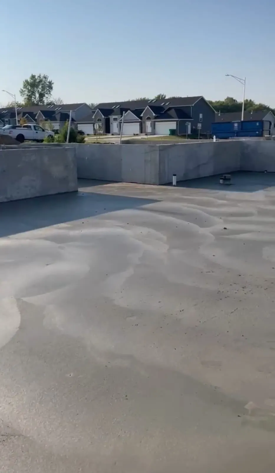 Basement slab construction project