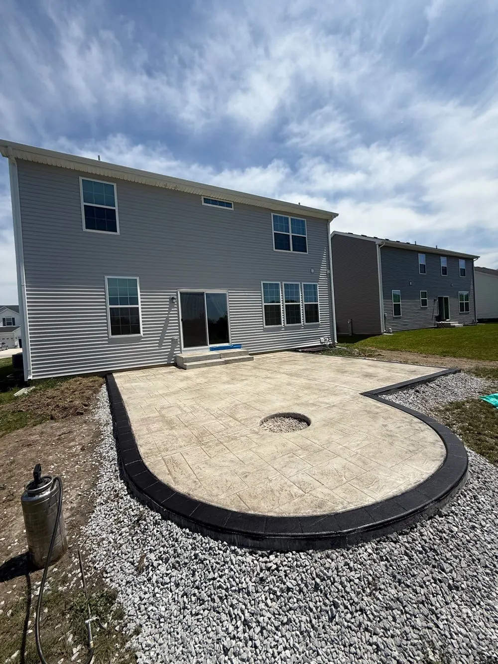 Completed concrete patio project