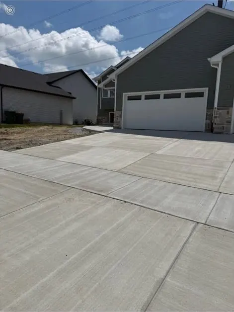 Finished concrete driveway project
